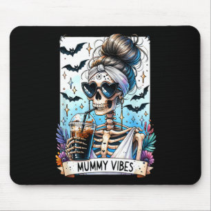Tarot Kaart Mummy Vibes Spooky Season Skeleton Mom Muismat