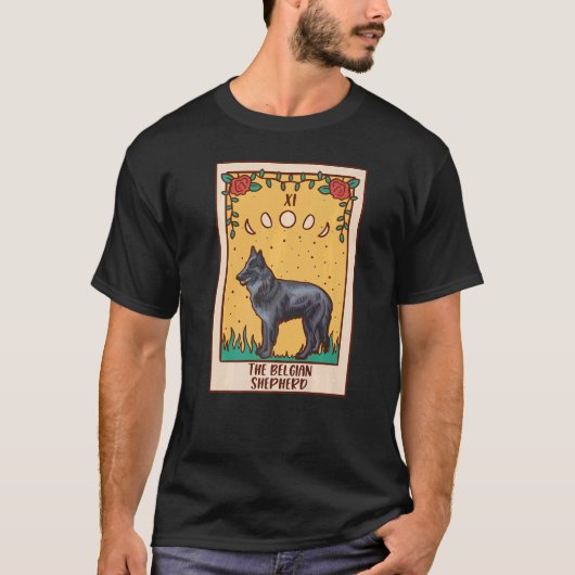 Tarot Kaart Occult Magic Occultism Dog Belgisch T-shirt (Voorkant)
