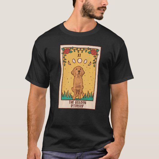 Tarot Kaart occult Magic Occultism Dog Golden Retr T-shirt (Voorkant)