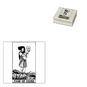 Tarot Kaart: Pagina van munten / Pentacles geperso Rubberstempel (Gestempeld)