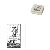 Tarot Kaart: Pagina van zwaarden gepersonaliseerd Rubberstempel (Gestempeld)