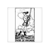 Tarot Kaart: Pagina van zwaarden gepersonaliseerd Rubberstempel (Afrduk)