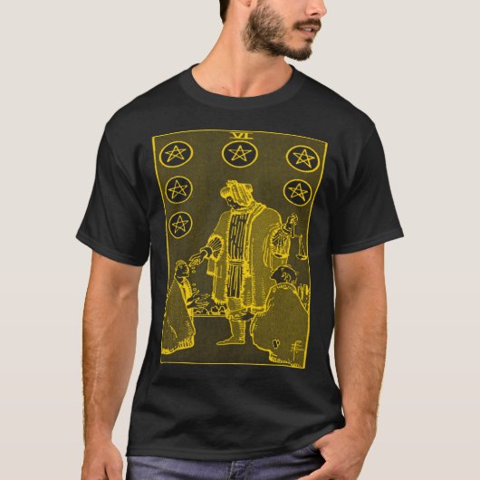 TAROT KAART PENTACLES SIX T-SHIRT (Voorkant)