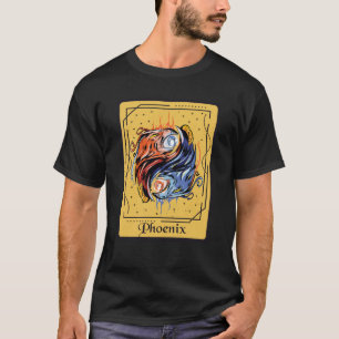 Tarot Kaart Phoenix Ying Yang Firebird met Fantasy T-shirt