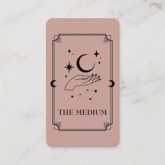 Tarot Kaart Psychic Medium Celestial Visitekaartje (Voorkant)