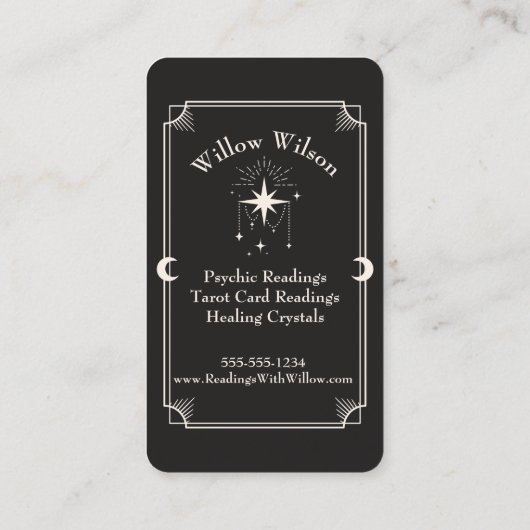Tarot Kaart Psychic Medium Celestial Visitekaartje (Achterkant)