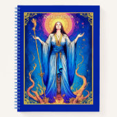 Tarot Kaart, Queen of Wands Journal Notitieboek (Voorkant)