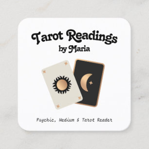 Tarot Kaart Reader Psychic Medium Vierkante Visitekaartje