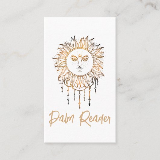 Tarot Kaart Reader Psychic Palm Reading Visitekaartje (Voorkant)