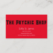 Tarot Kaart Reader Psychic Palm Reading Visitekaartje (Achterkant)