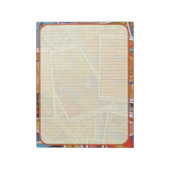 Tarot Kaart Retro Oranje Grensgebonden Stationery Notitieblok (Linkerzijde)