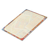 Tarot Kaart Retro Oranje Grensgebonden Stationery Notitieblok (Schuin)