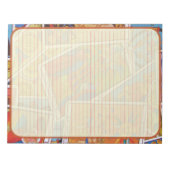 Tarot Kaart Retro Oranje Grensgebonden Stationery Notitieblok (Voorkant)