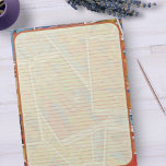 Tarot Kaart Retro Oranje Grensgebonden Stationery Notitieblok<br><div class="desc">Een prachtig vlak met een inwendige standaard inlegvel van 8, 5 x 11 papierwaren - elke pagina met een retro Tarot Kaart Theme Background Oranje Lines and Border.</div>