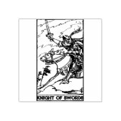 Tarot Kaart: Ridder van Zwaarden gepersonaliseerd Rubberstempel (Afrduk)