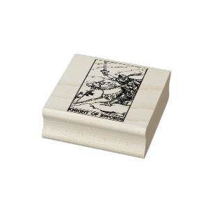 Tarot Kaart: Ridder van Zwaarden gepersonaliseerd Rubberstempel