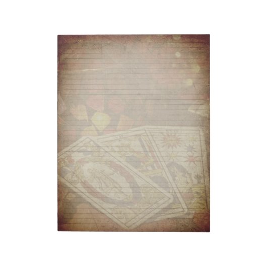 Tarot Kaart Rustisch, licht gelijnd papier voor ka Notitieblok (Linkerzijde)