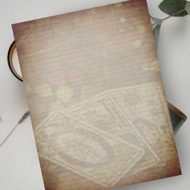 Tarot Kaart Rustisch, licht gelijnd papier voor ka Notitieblok