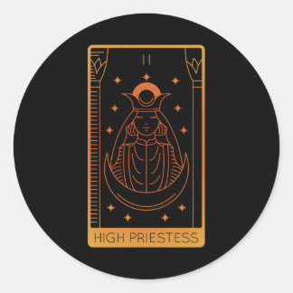 Tarot Kaart Shirten voor vrouwen occult de hoge Ronde Sticker