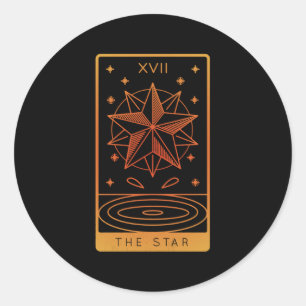 Tarot Kaart Shirten voor vrouwen occulte de Star T Ronde Sticker