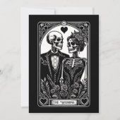 Tarot Kaart Skeleton Paar De Huwelijksuitnodiging (Voorkant)