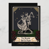 Tarot Kaart skeletten tot de dood bruiloft uitnodi (Voorkant / Achterkant)