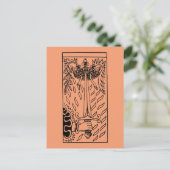 Tarot-Kaart: Smaak van zwaarden Briefkaart (Staand voorkant)