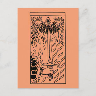 Tarot-Kaart: Smaak van zwaarden Briefkaart