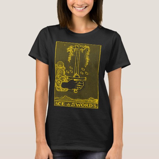  TAROT KAART SOWRDS ACE T-SHIRT (Voorkant)