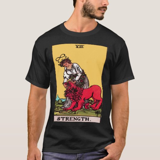 Tarot Kaart Sterkte T-shirt (Voorkant)
