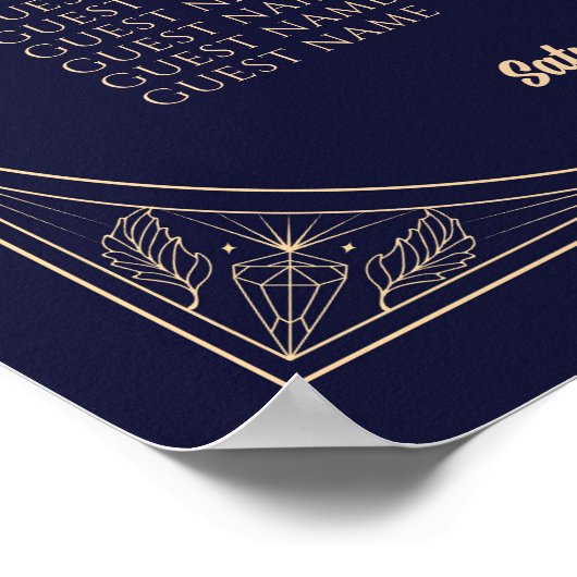 Tarot Kaart Tabel 6 Zitplan Trouwster Moon Poster (Hoek)