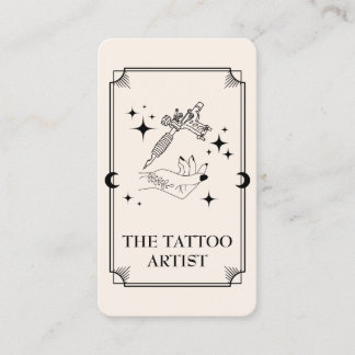 Tarot Kaart Tattoo Artiest Celestial Visitekaartje
