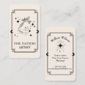 Tarot Kaart Tattoo Artiest Celestial Visitekaartje (Voorkant / Achterkant)