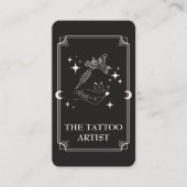 Tarot Kaart Tattoo Artiest Celestial Visitekaartje (Voorkant)