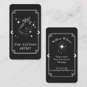 Tarot Kaart Tattoo Artiest Celestial Visitekaartje (Voorkant / Achterkant)