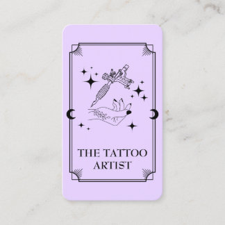 Tarot Kaart Tattoo Artiest Celestial Visitekaartje