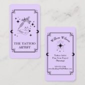 Tarot Kaart Tattoo Artiest Celestial Visitekaartje (Voorkant / Achterkant)
