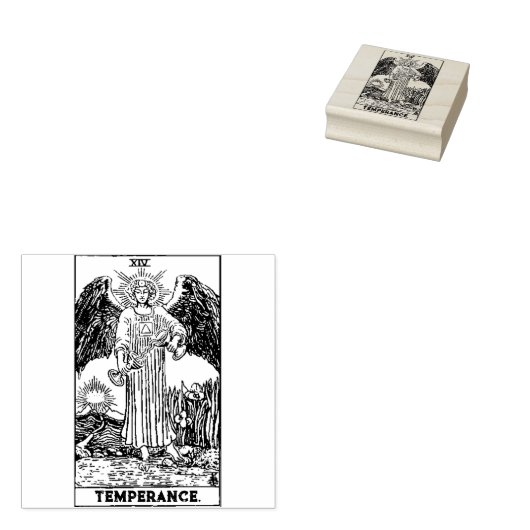 Tarot Kaart: Temperance: Gepersonaliseerde tekst Rubberstempel (Gestempeld)