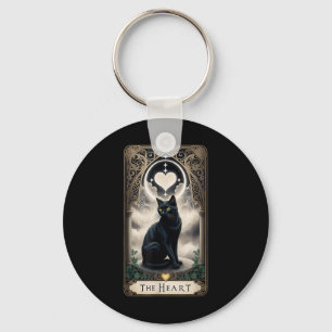 Tarot Kaart The Heart I Black Cat Tarot Kaart voor Sleutelhanger