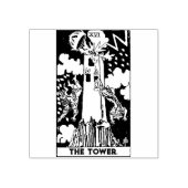 Tarot Kaart: The Tower: Gepersonaliseerde tekst Rubberstempel (Afrduk)