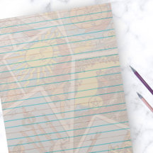 Tarot-Kaart Turquoise Chocolate Lined Stationery