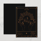 Tarot Kaart Verjaardagsfeestuitnodiging (Voorkant / Achterkant)
