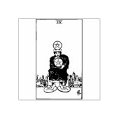 Tarot Kaart: Vier van munten: 4 van Pentacles Rubberstempel (Afrduk)