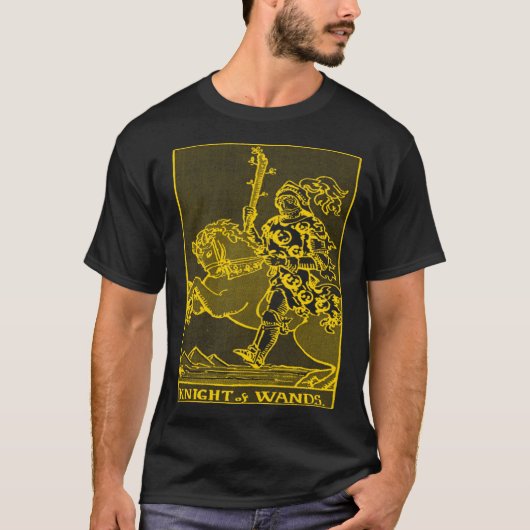 TAROT KAART WANDS KNIGHT T-SHIRT (Voorkant)
