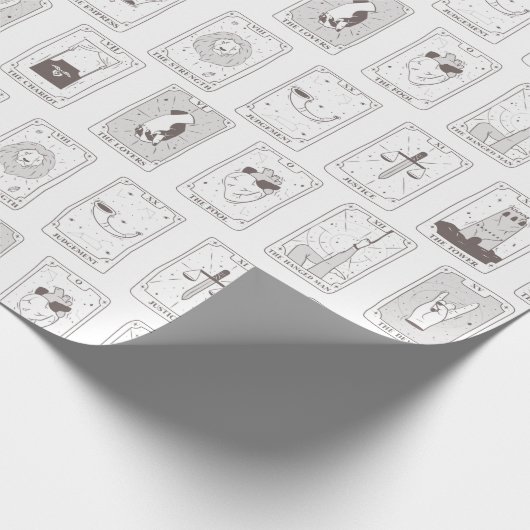 Tarot Kaart Witchy Gift Wrapping Paper Cadeaupapier (Hoek)