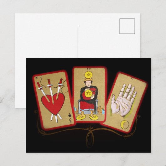 Tarot Kaarten Invitation Kaart (Voorkant / Achterkant)