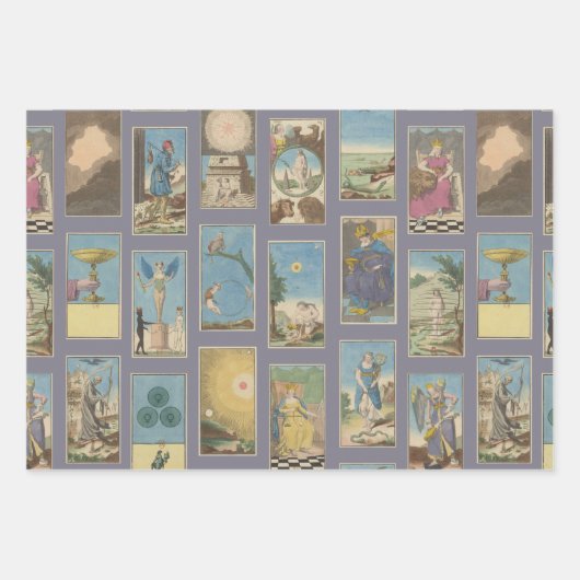  Tarot Kaarten Pastel Peach Paars Inpakpapier Vel (Voorkant 3)