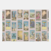  Tarot Kaarten Pastel Peach Paars Inpakpapier Vel (Voorkant 2)