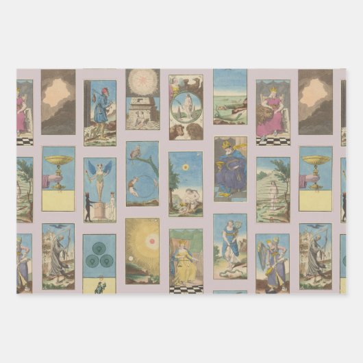  Tarot Kaarten Pastel Peach Paars Inpakpapier Vel (Voorkant 2)