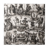 Tarot kaarten patroon tegeltje (Voorkant)